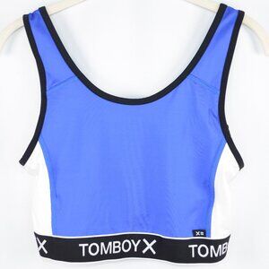 TomboyX Scoop Neck Sports Bra Blue Size L